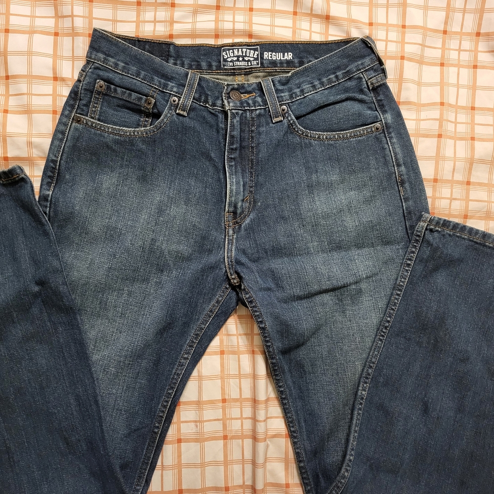 Signature Regular Fit Men's Blue Jeans